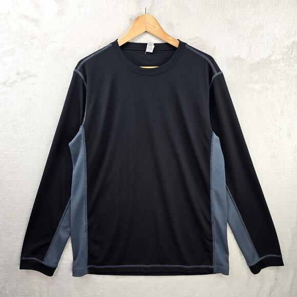ALO Other - Alo Yoga Long Sleeve Shirt Mens Large Black Gray Gym Running Active